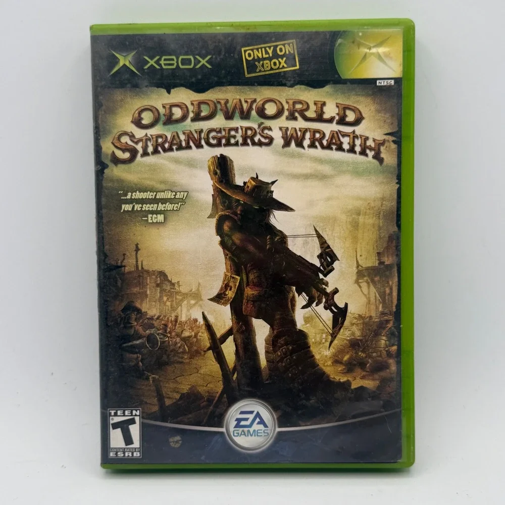 EA Games Oddworld Strangers Wrath Xbox NTSC Green Excellent CIB Action Shooter